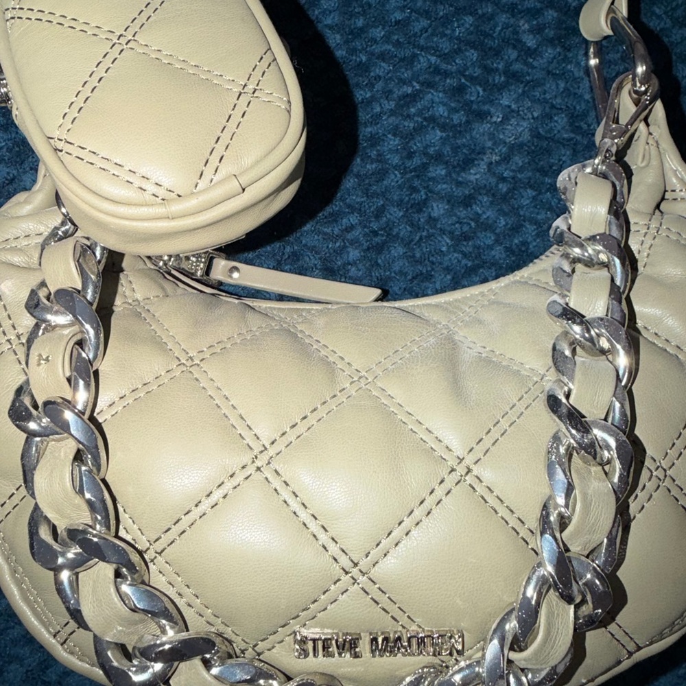 Steve Madden Shoulder Bag with Mini Pouch - Olive Green - Picture 2 of 3